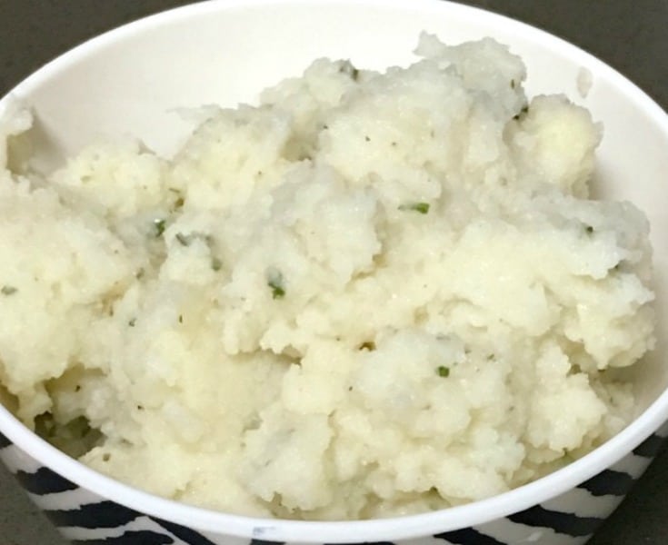 garlic and herb mashed cauliflower! My husband wont let me make normal potatoes anymore, he loves this way more!