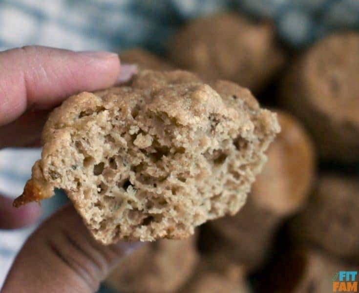 healthy banana muffins are so moist and yummy! perfect on the go breakfast! my whole family LOVES them!