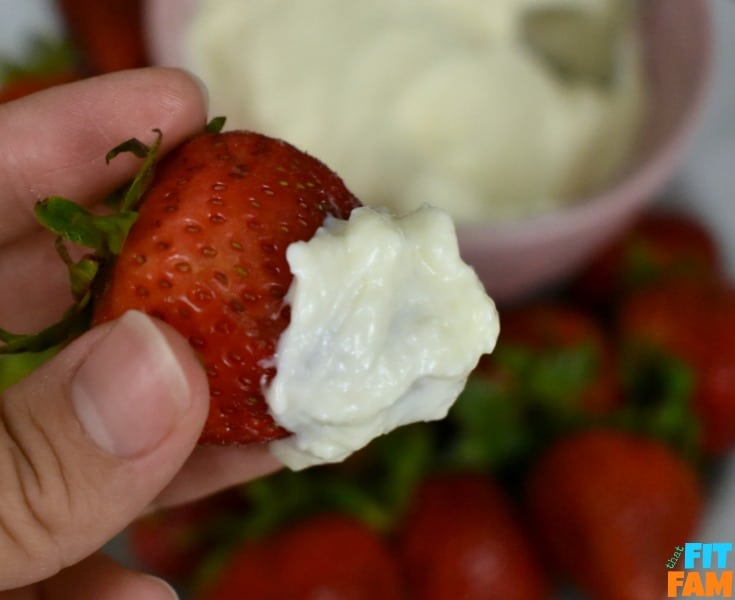 easy healthy fruit dip! sugar free and tastes so good even by itself! make a double batch! perfect party food!