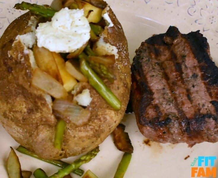 Healthy loaded baked potato is so nutrient rich and delicious! You'd never guess it was low carb. Perfect side dish for dinner! Family friendly meal!