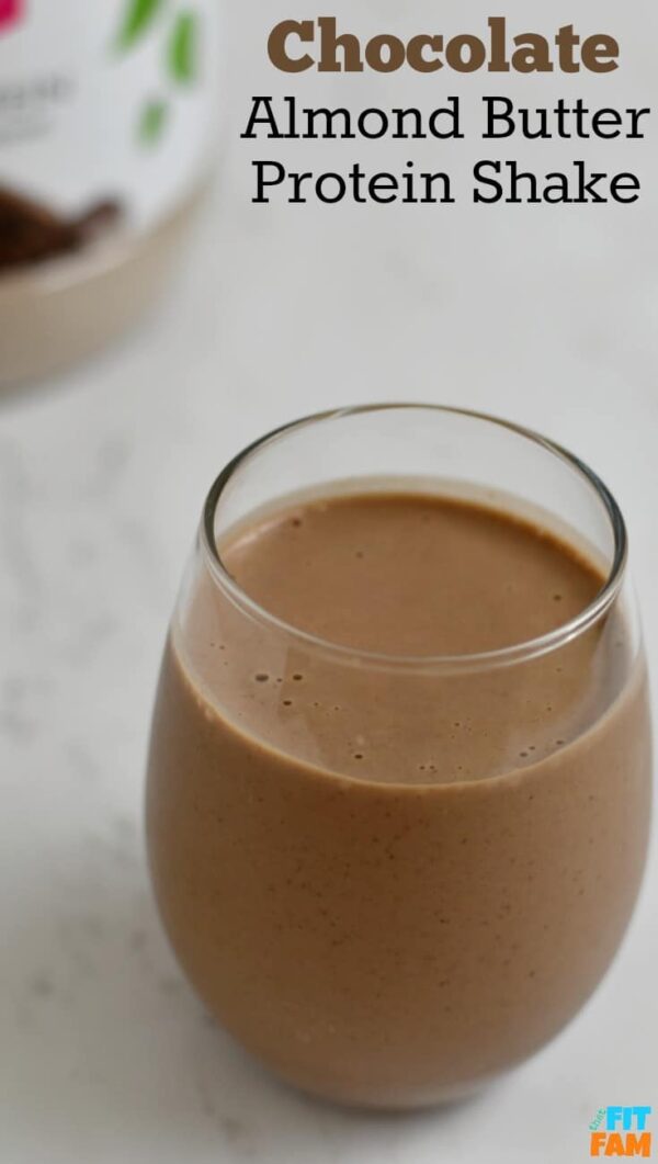 Chocolate Almond Butter Protein Shake That Fit Fam