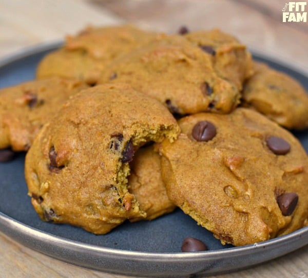 pumpkin chocolate chip cookies are the perfect pumpkin recipe to ring in the Fall season, we love these for halloween, thanksgiving and christmas, such a great dessert to bring to a party!