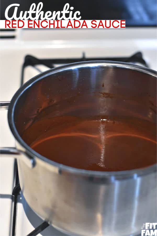pot of red enchilada sauce