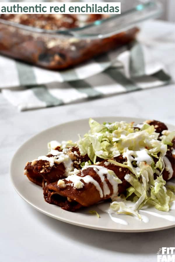 authentic red enchiladas with chicken