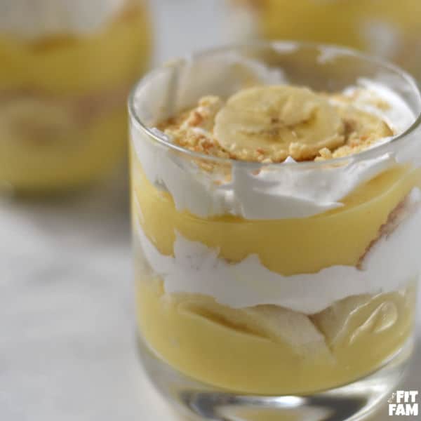 healthy banana cream pie using instant pudding mix