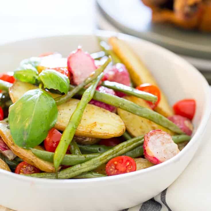 Healthy Potato Salad (Fingerling Potato Salad with Green Beans)
