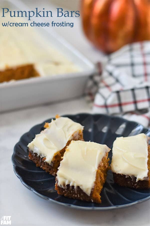 pumpkin bars with cream cheese frosting