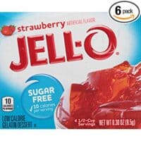 JELL-O Strawberry Sugar Free Gelatin Dessert Mix (0.30 oz Boxes, Pack of 6)