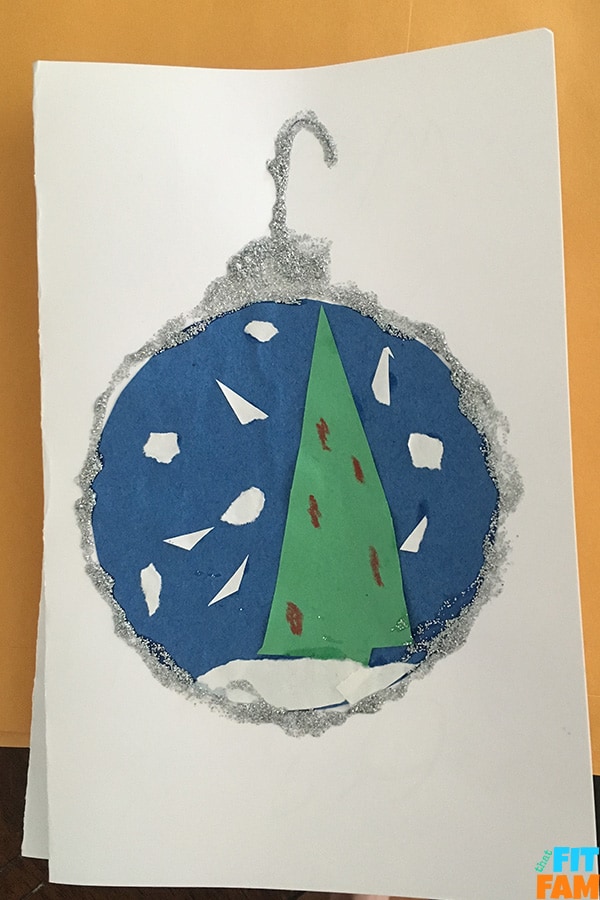 snow globe ornament card