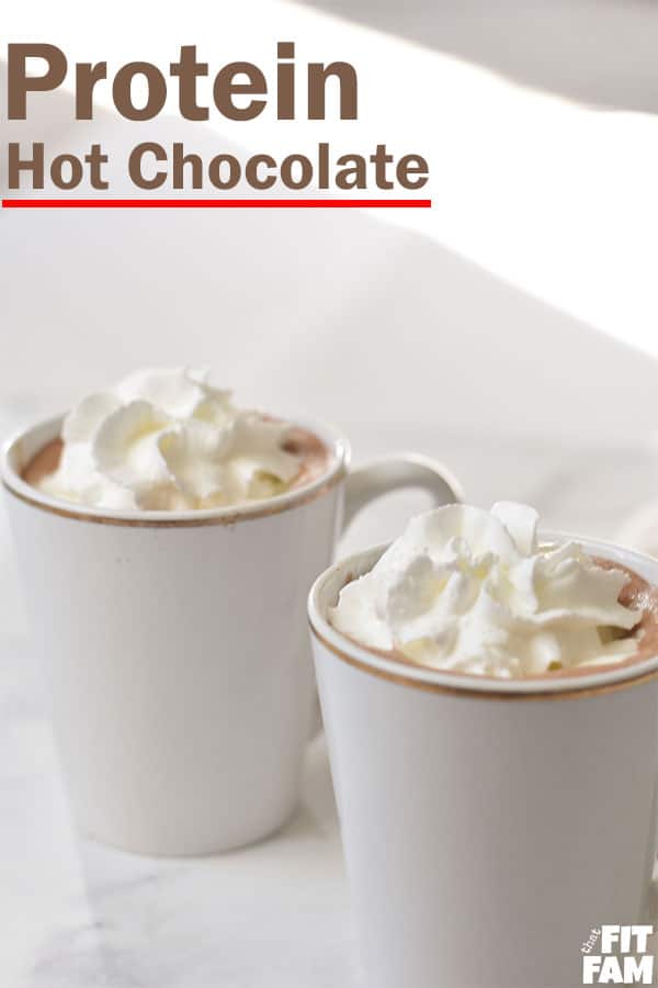 protein hot cocoa with whipped cream