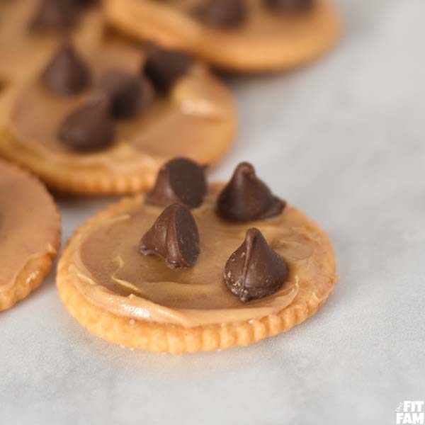 RITZ crackers dessert idea with chocolate chips