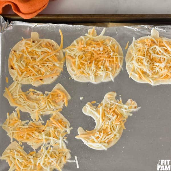 Halloween shaped quesadillas