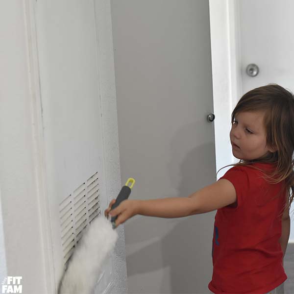 4 year old doing chores