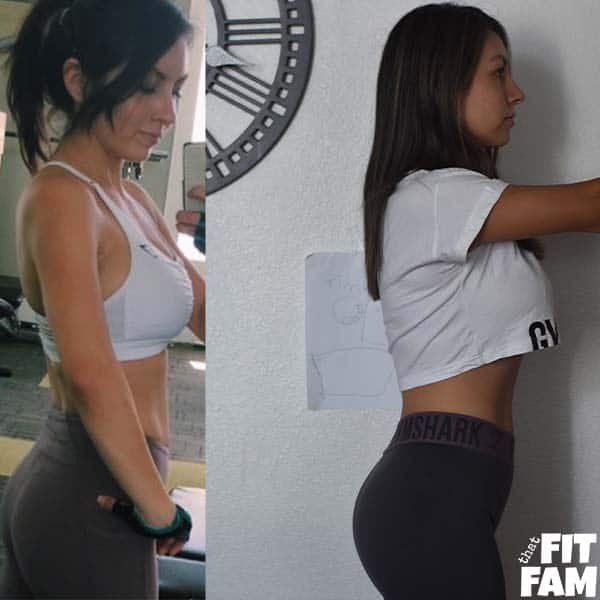 before and after booty progress