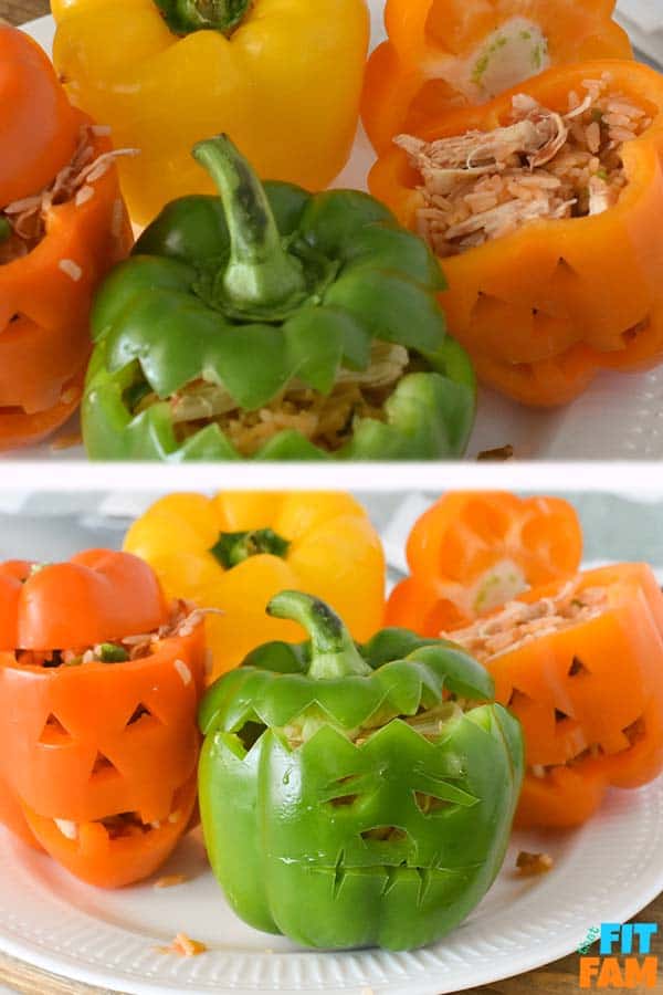 chicken stuffed bell peppers