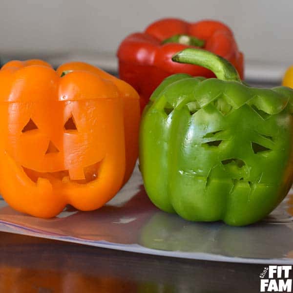 Chicken stuffed bell peppers