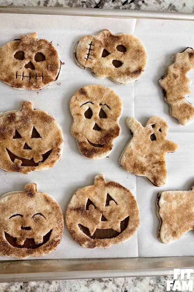 cinnamon sugar sweet Halloween shaped quesadillas