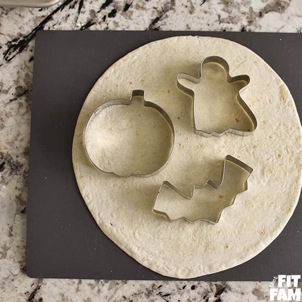 cinnamon sugar sweet Halloween shaped quesadillas